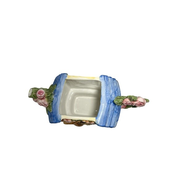 Mini Teapot Floral Bird House Ceramic Unique Spring Summer - Picture 10 of 14